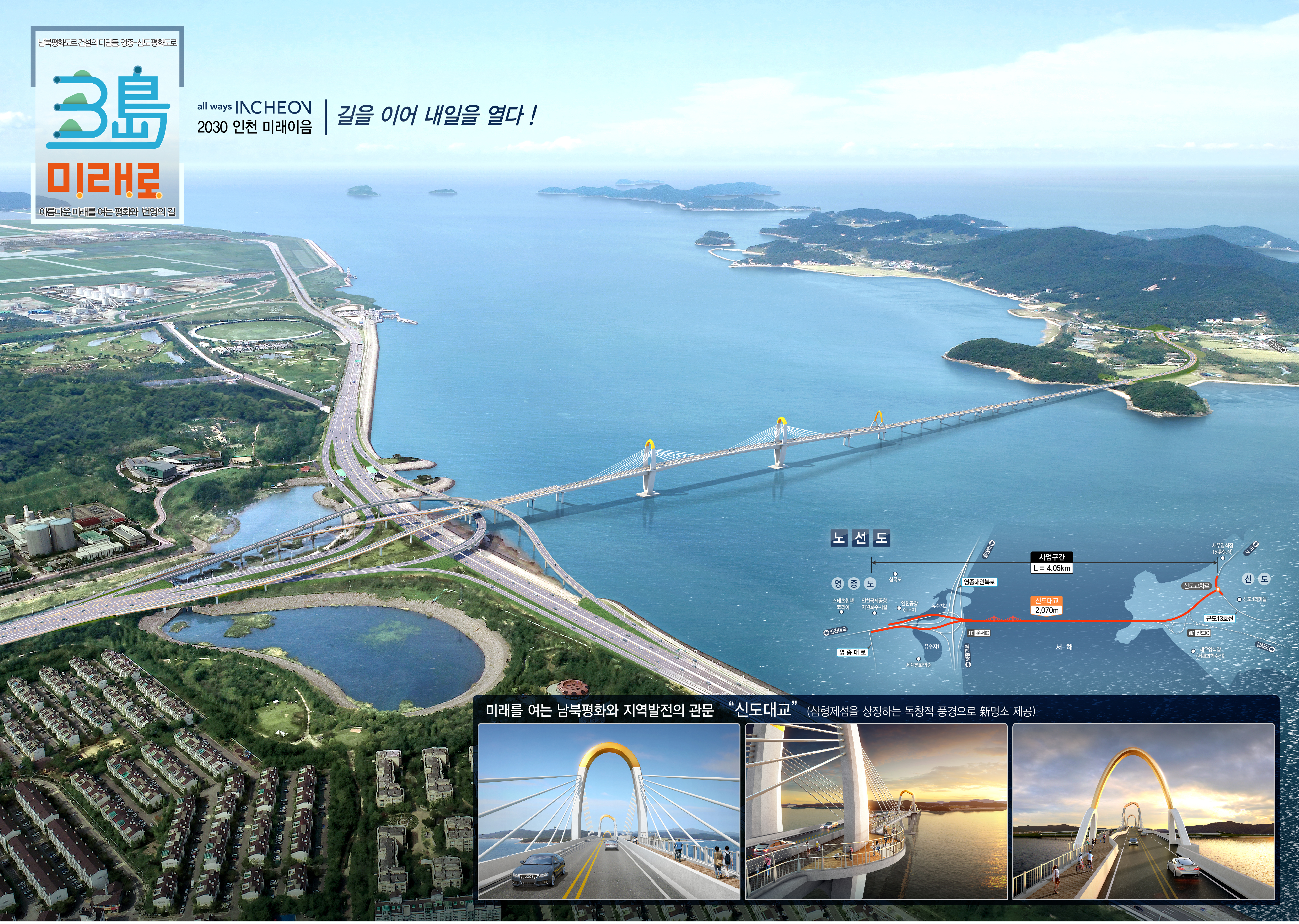 Detailed engineering design and Bidding service during Yeongjong-Sindo Pyeonghwa Road construction project Design service